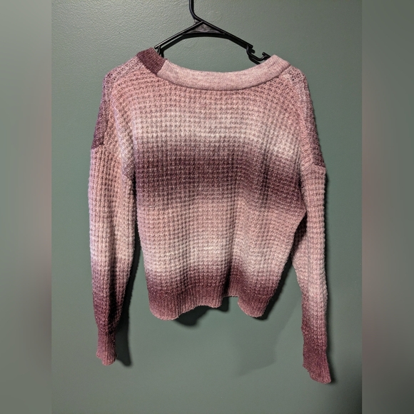 Sonoma Gradient Purple Button-Up Women's Cardigan - Picture 2 of 3